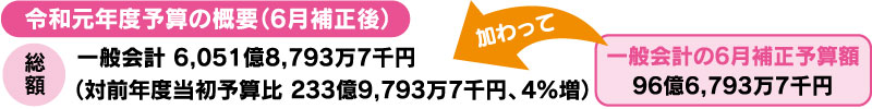 令和元年度予算の概要（6月補正後）
