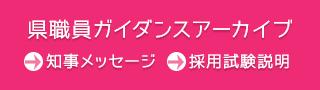 県職員ガイダンスアーカイブ、知事メッセージ、採用試験説明