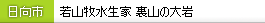牧水生家 裏山の大岩