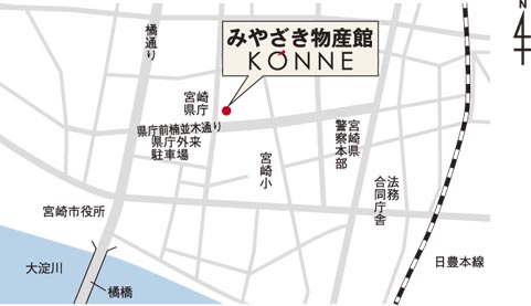 みやざき物産館地図