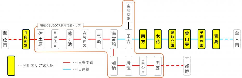 ICカード利用エリア拡大駅