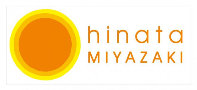 「hinata MIYAZAKI」ロゴマーク画像（横）