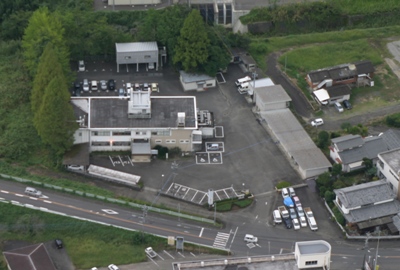 高岡警察署を上空から撮影した写真