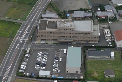 高鍋警察署を上空から撮影した写真