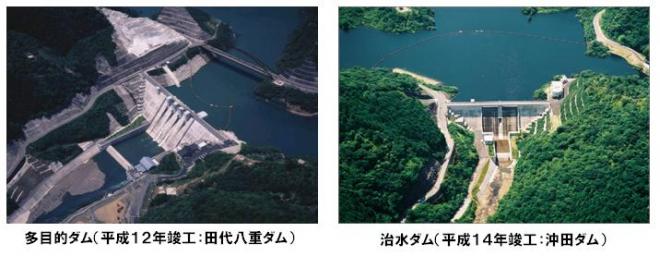 多目的ダムと治水ダムの写真