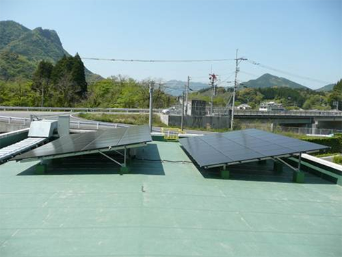 太陽光発電設備の設置状況（ポンプ室）