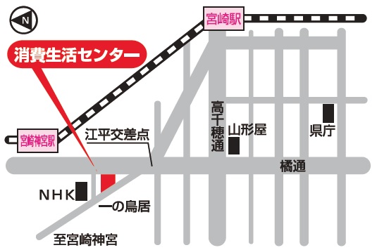 地図（宮崎センター）