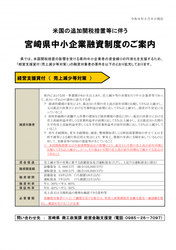 チラシ（米国関税）