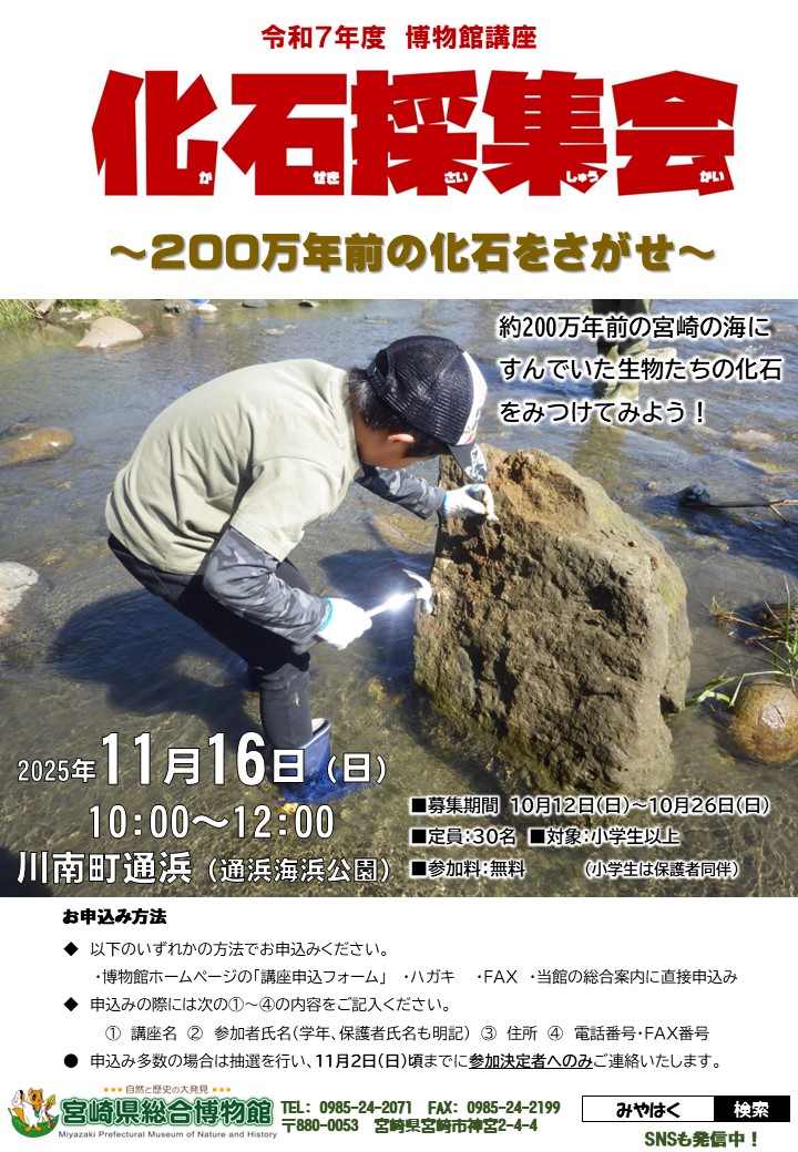 化石採集会チラシ