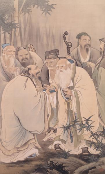 山内多門「竹林七賢之図」