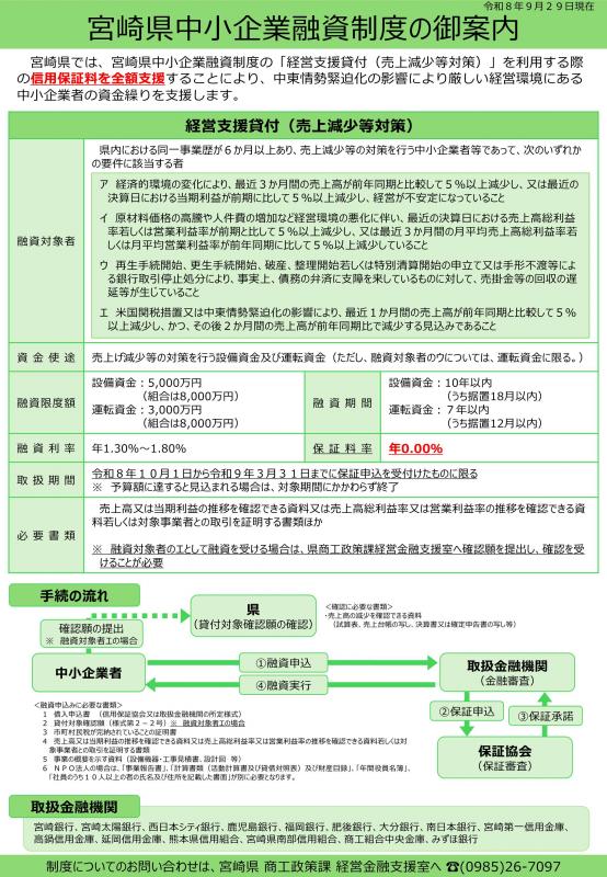 01_宮崎県中小企業融資制度の御案内(チラシ260929版)