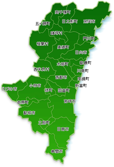 宮崎県市町村マップ