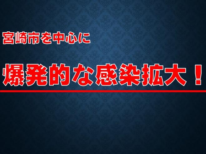 宮崎市を中心に爆発的な感染拡大の図