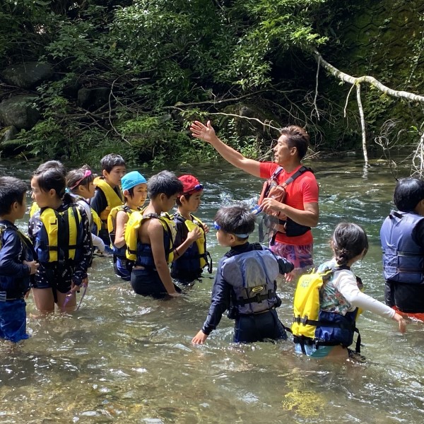 安全な川遊びについての体験学習