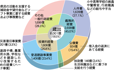 歳出(6,001億)