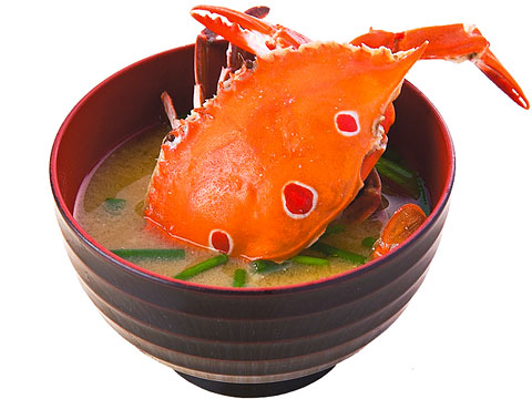ミツホシガザミの味噌汁